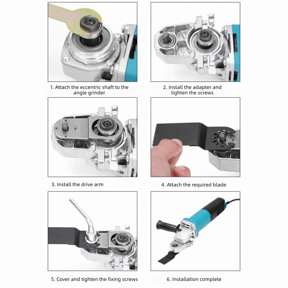 Cutting Polishing Shovelling Cleaning Angle Grinder Changed to Multi-tool