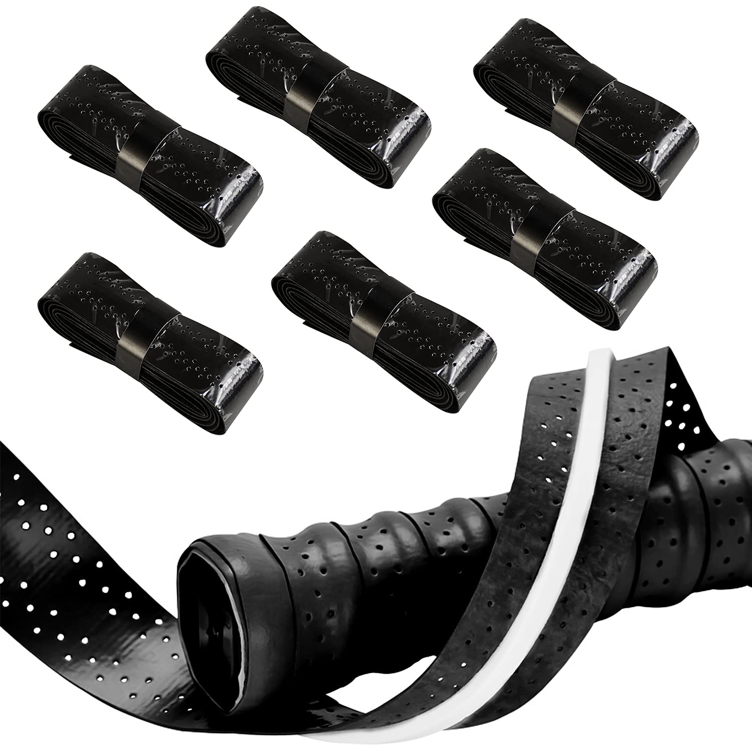 

Doyeemei Grip Tape Теннисная лента Grip Tape Теннисная лента Гольф-ракетка Бадминтонная лента Пот впитывающий Пористый Тип Дышащий Неровный Тип Ударопрочный