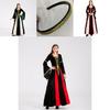 Enchanting Black Vintage Medieval Court Cosplay Maxi Dress For Halloween Events