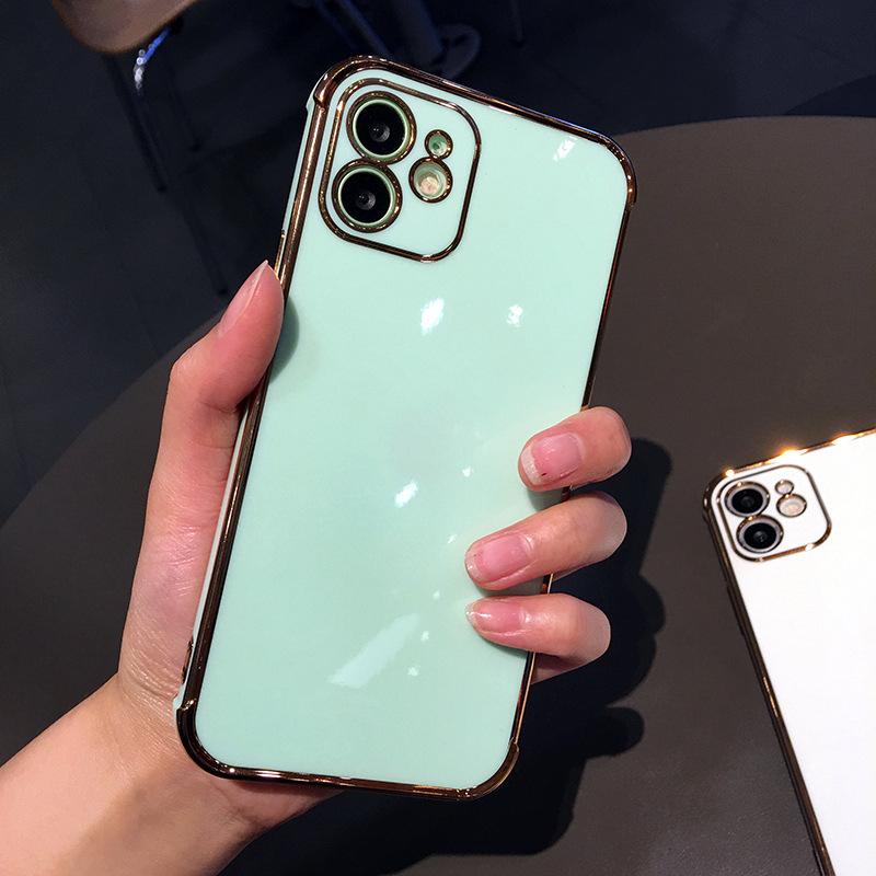 6D Electroplated Candy Color for iPhone17Pro Mobile Phone Case 15 Apple 16 Solid Color Anti-drop Protective Case XSMAX