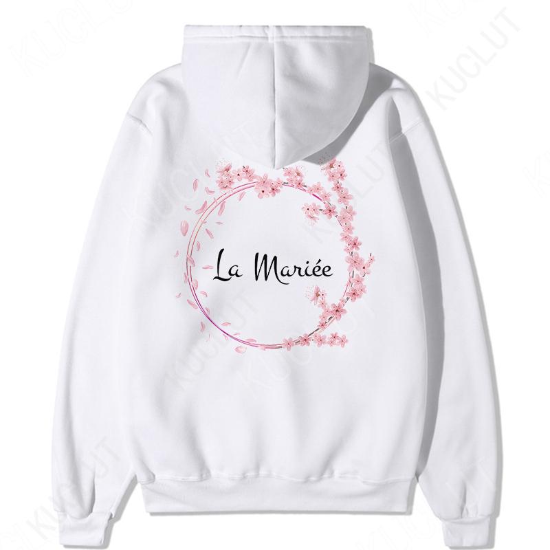 Fashion Team Bride Pullover Hoodies French Woman Bridal Wedding Hoody Outerwears Bachelorette Hen Party EVJF Hooded Sweatshirts