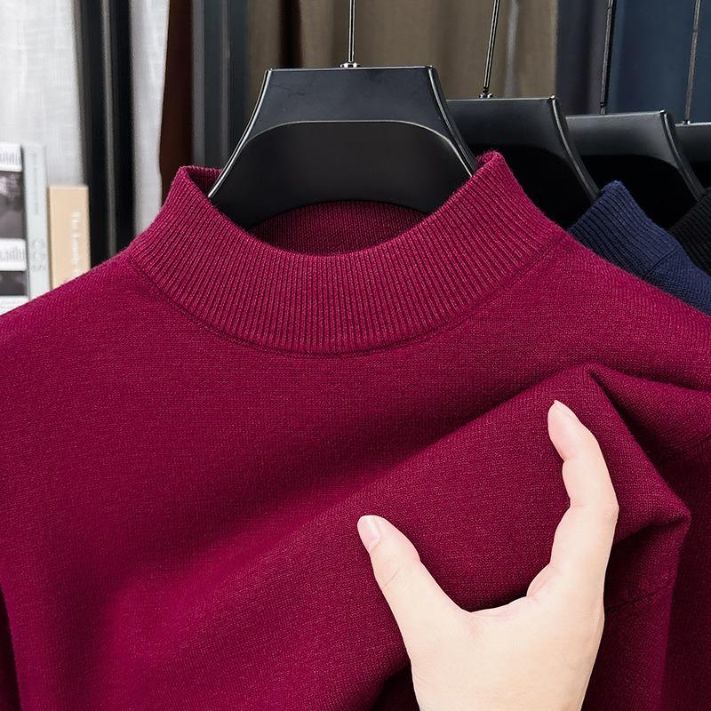 Men S Half Turtleneck Thick Knit Sweater Winter Warm Base Layer