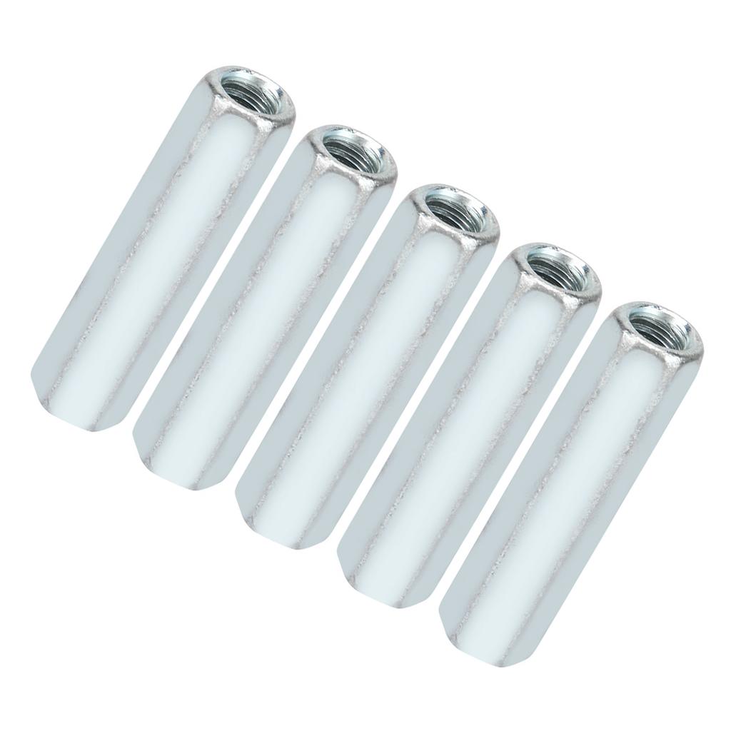 5pcs M6 * 40 Long Rod Nut Hex Hexagonal Sleeve Nut Standoff Threaded Fasteners