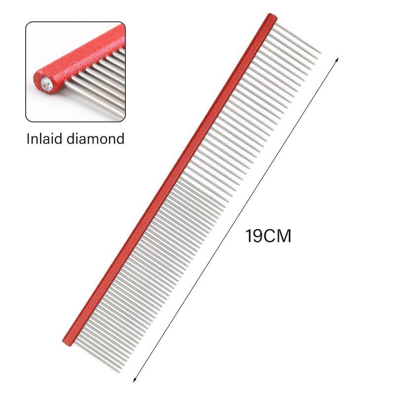 Light Aluminum Pet Comb 6 Colors Optional Professional Dog Grooming Comb Puppy Cleaning Hair Trimmer Brush Pet Accessories