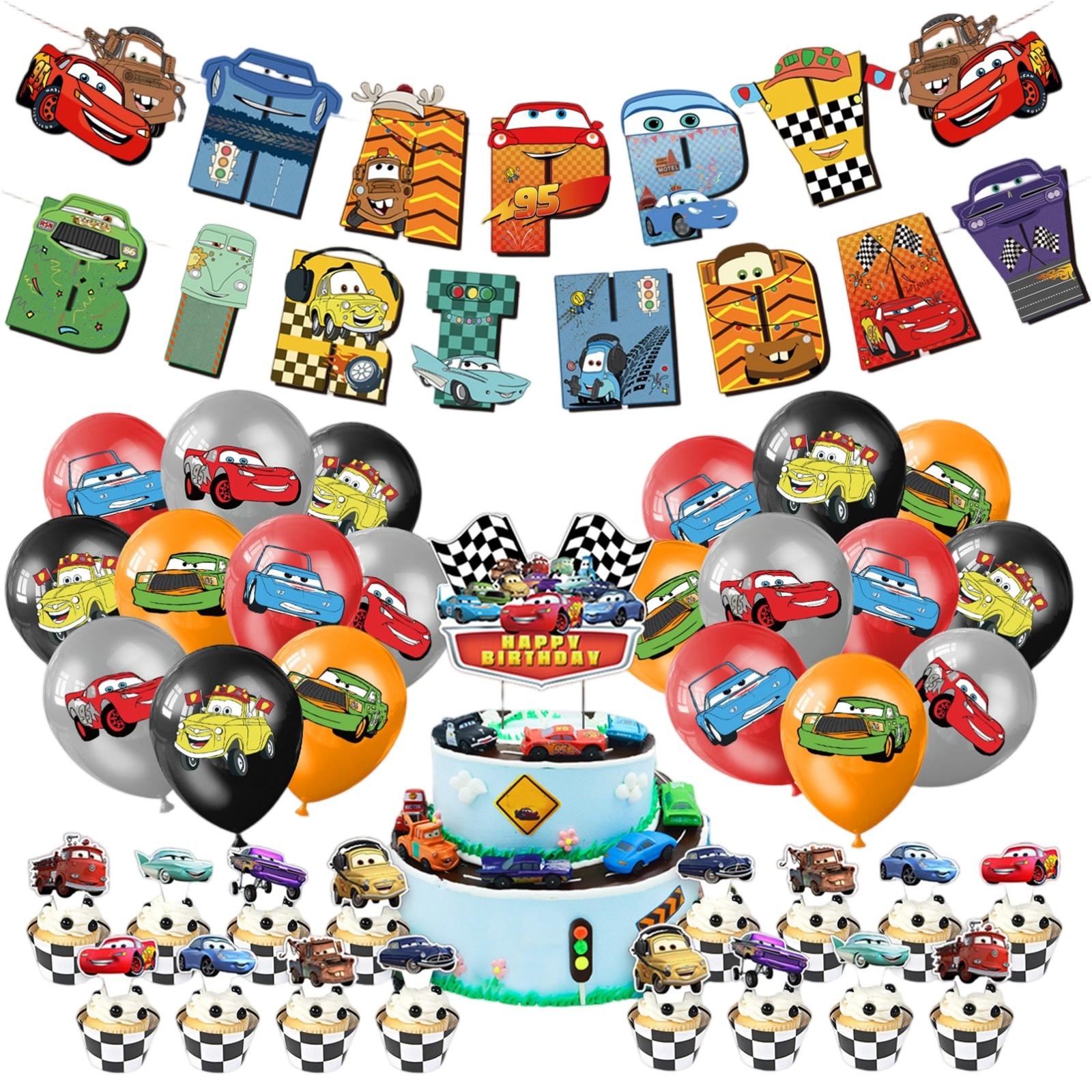 

Theme Birthday Party Decoration Children s Birthday Flag Cake Inserted Pendant Party Layout One Size
