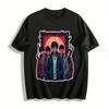 Gothic Style Red-Eyed Dark Boys Print Tops Cool Street Loose Long Sleeve T-Shirts Unisex Pure Cotton T-shirt
