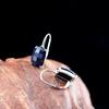 Renpin S925 Silver Handmade Faceted Amethyst Earrings for Women