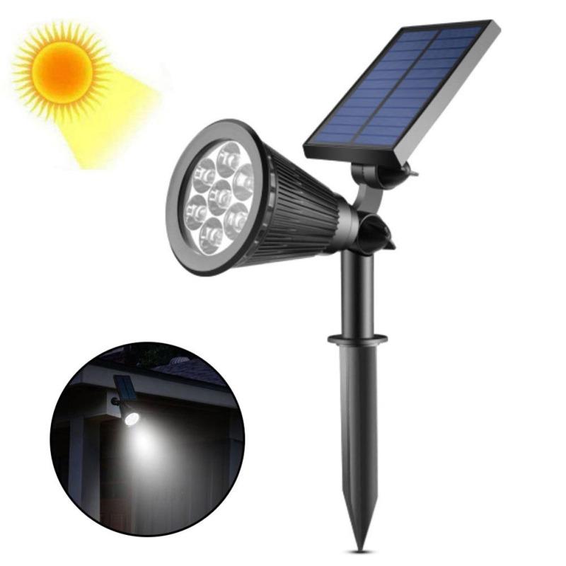 Led Solar Spotlight 7 Color Changing 180 Degree Adjustable Outdoor Garden Landscape Decorative Light