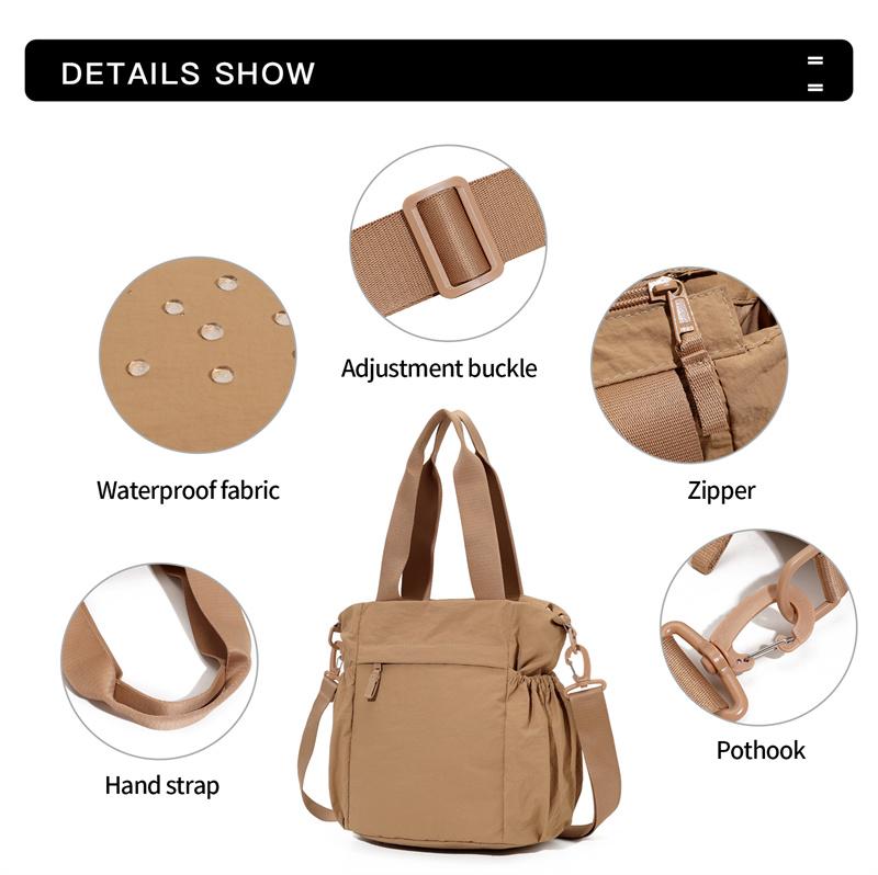 Torba Crossbody dla Dojeżdżających Wodoodporna Torba na Ramię Unisex Jednokolorowa Torba Tote