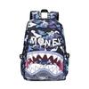 Kids Waterproof Nylon Backpack With Shark Print For Elementary School Use And Daily Carry