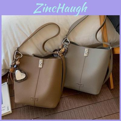 Pu Retro Fashion Water Bucket Bag For Daily Casual Womens Shoulder Purse