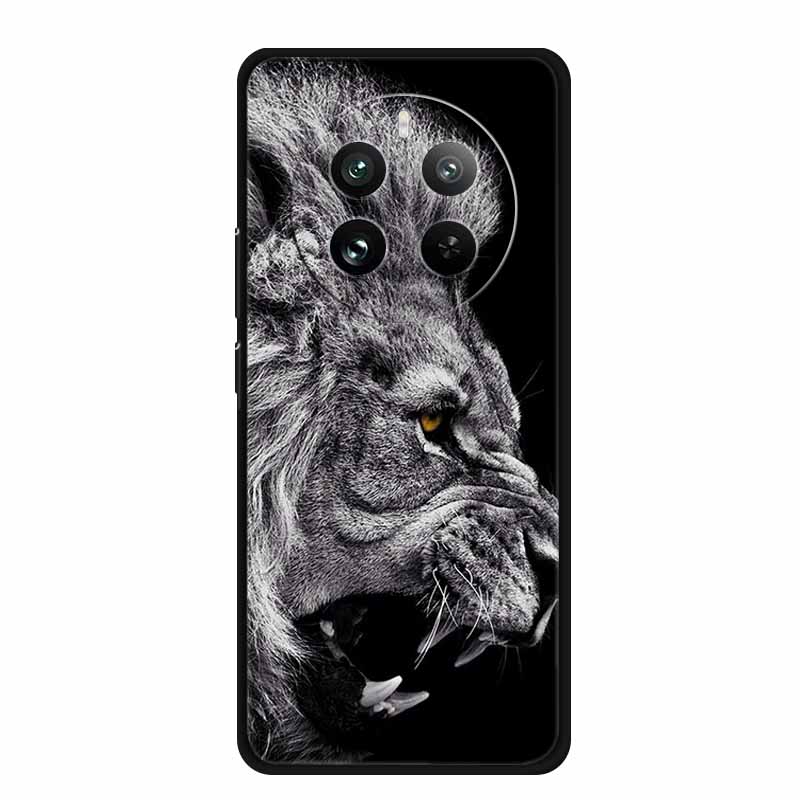 For OPPO Realme 12 4G Case TPU Animals Soft Silicone Back Cover Phone Cases For Realme12 4G Wolf Protective Original Cool Funda