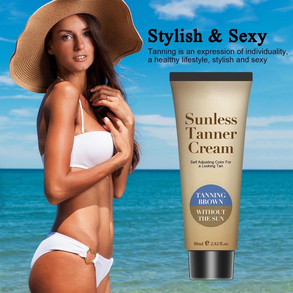 Tanning Gel,Intensive Tanning Gel, Tanning Gel For Tanning Bed Lasting Waterproof For An Amazing Tan For Body And Face  80g