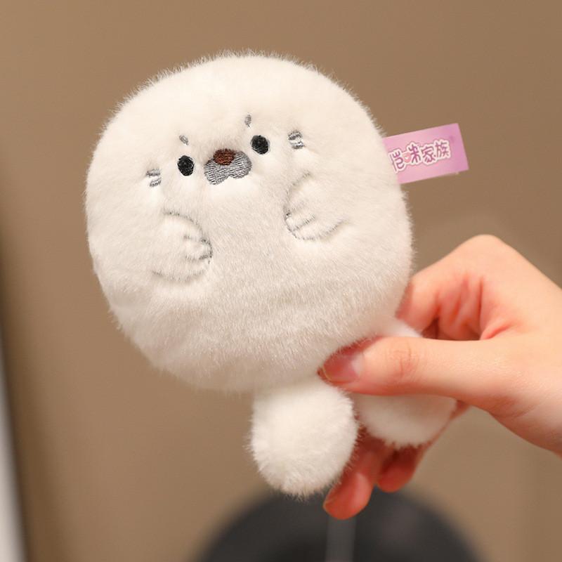 Cartoon Marine Life Plush Magnet Set With Pp Cotton For Refrigerator Decor