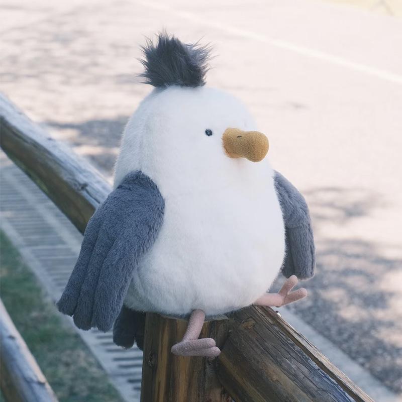 Flauschige Möwe Plüschpuppe - Weiches und tröstendes Stofftier für Mädchen