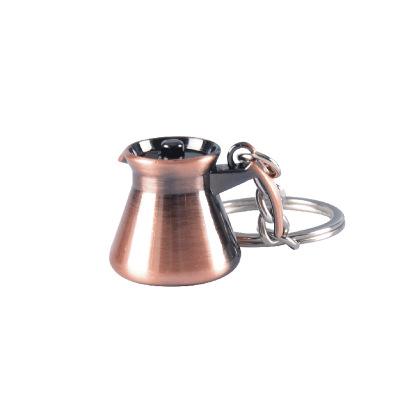 Creative Barista Coffee Tamper Keychain Coffee Machine Handle Moka Pitcher Keyring Portable Coffeeware Espresso Accessories Gift