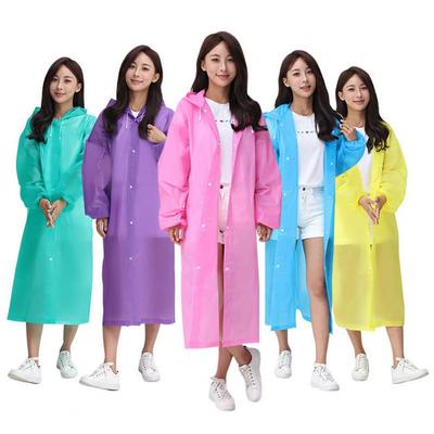 Crianças Adulto Impermeável Capa de Chuva Reutilizável EVA Poncho de Chuva Para Crianças Meninas Mulheres Transparente Claro Roupa de Chuva Terno Para Estudante
