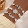 New diamond-encrusted devil's eye bracelet creative retro simple alloy single-layer trendy personalized jewelry