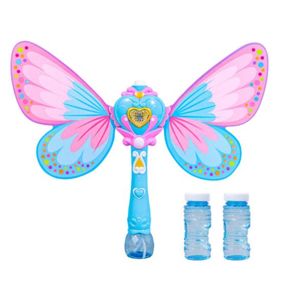 Yousheng Bubble Blower Detachable Electric Safe Leak-proof Smooth Surface Entertainment Novelty Butterfly Shape Bubble Stick Girl Toy