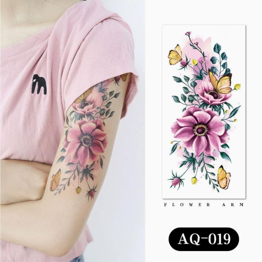 1Pc Butterfly Tattoo Sticker, Suitable For Women'S Beautiful And Colorful Fashionable Body Decoration