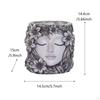 Resin Facial Planter Artistic Visage Flower Pot HandPainted Floral for