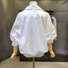Sisley Loose Fit Shirt with Banded Hem SAWSF6431-1