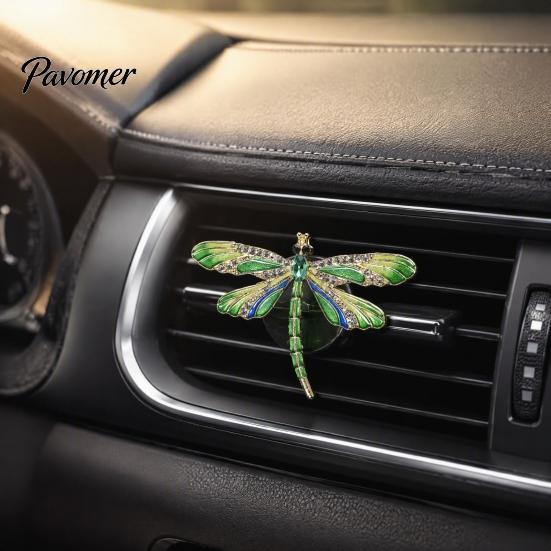 Mirror Hanging Decorative Ornamrent Dragonfly Car Vent Clips, Metal Air Outlet Clip, Unique Vehicle Interior Styling Conditioning Clips for