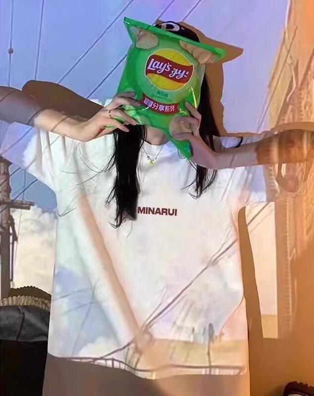 Dospívající čínský trend Těžké unisex PUNK tričko s pěti rukávy pro páry