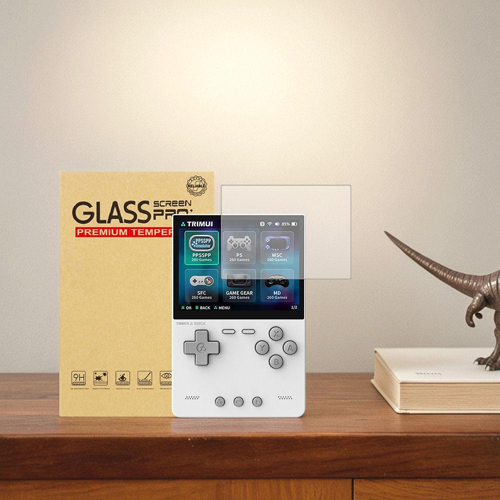 For Trimui Brick Game Console Screen Protector Film Anti-Scratch 9H Tempered Glass Protective Film Game Console Accessories