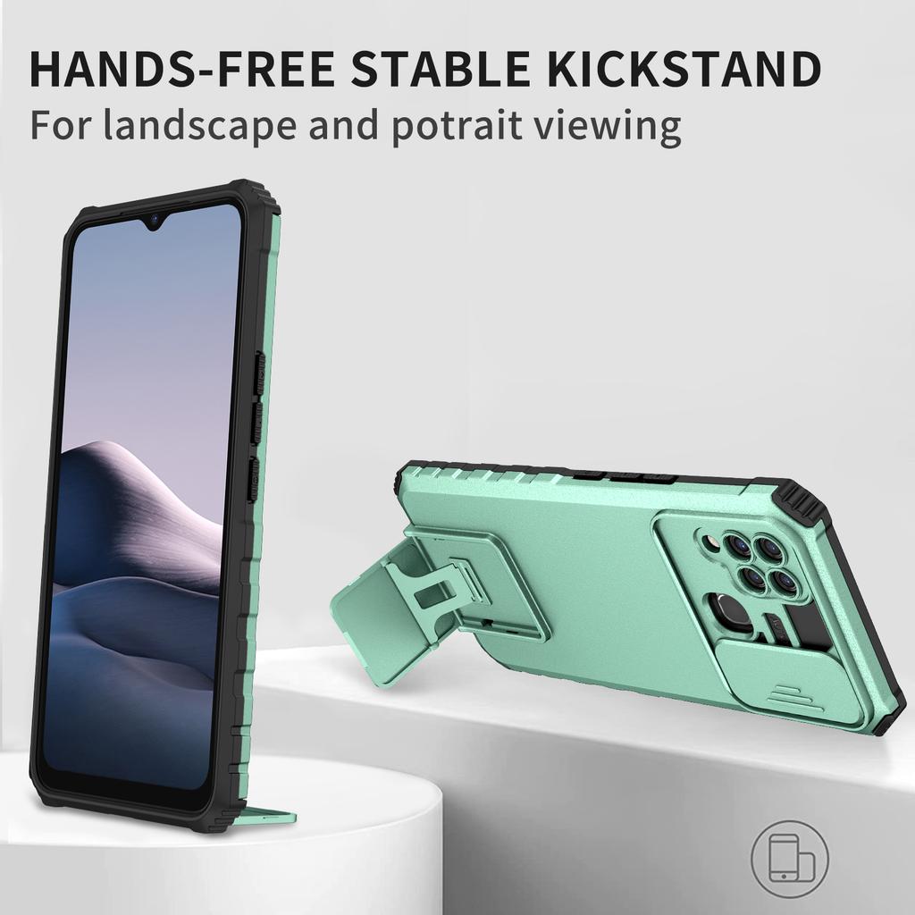 Shockproof Case For VIVO Y95 Y93 Y91i Y91C Y76S Y72 Y53S 5G Slide Camera Lens Protection Stand Phone Cover For Y50 Y30 Y20S Y20i