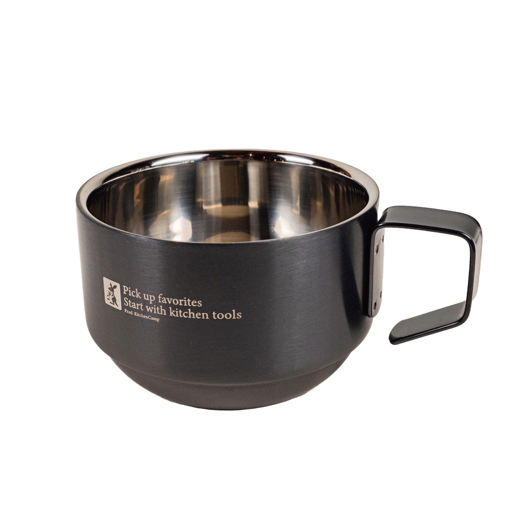 

KitchenCamp Coffee Mug Stainless Steel Black Cup Mug Camping Outdoor чёрный