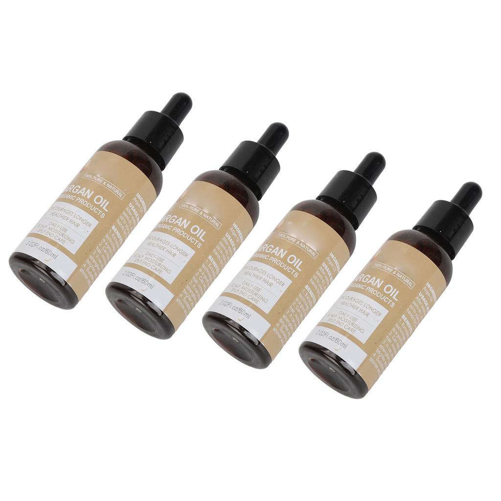 4pcs Argan Oil Hair Growth Serum Boost Thin Hair Increase Volume Moisturizing Hair Thickening Serum 60ml