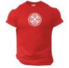Vikings Shield T Shirt Gym Clothing Bodybuilding Workout Thor Odin Gymwear Top