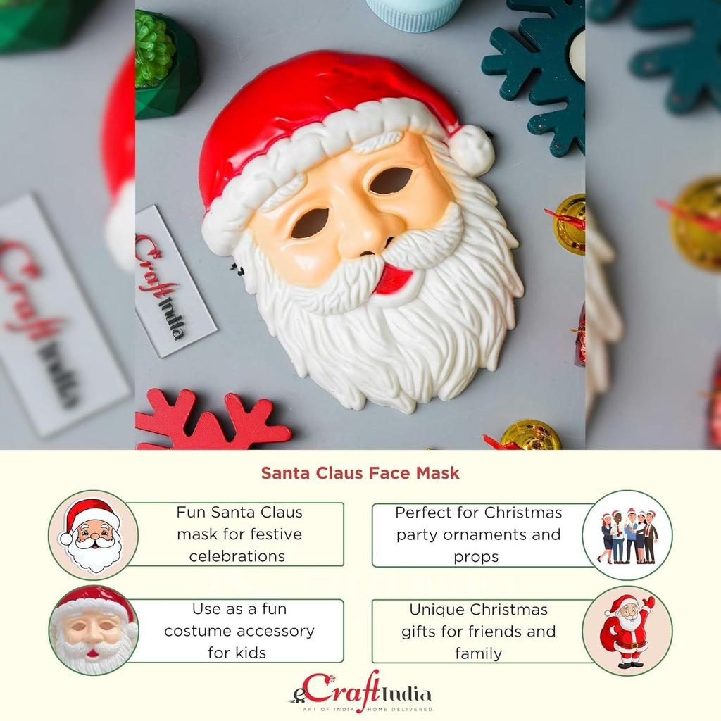 Santa Claus Face Mask | Santa Claus Decoration | Merry Christmas Party Ornaments Props | Christmas Tree Decorations Items