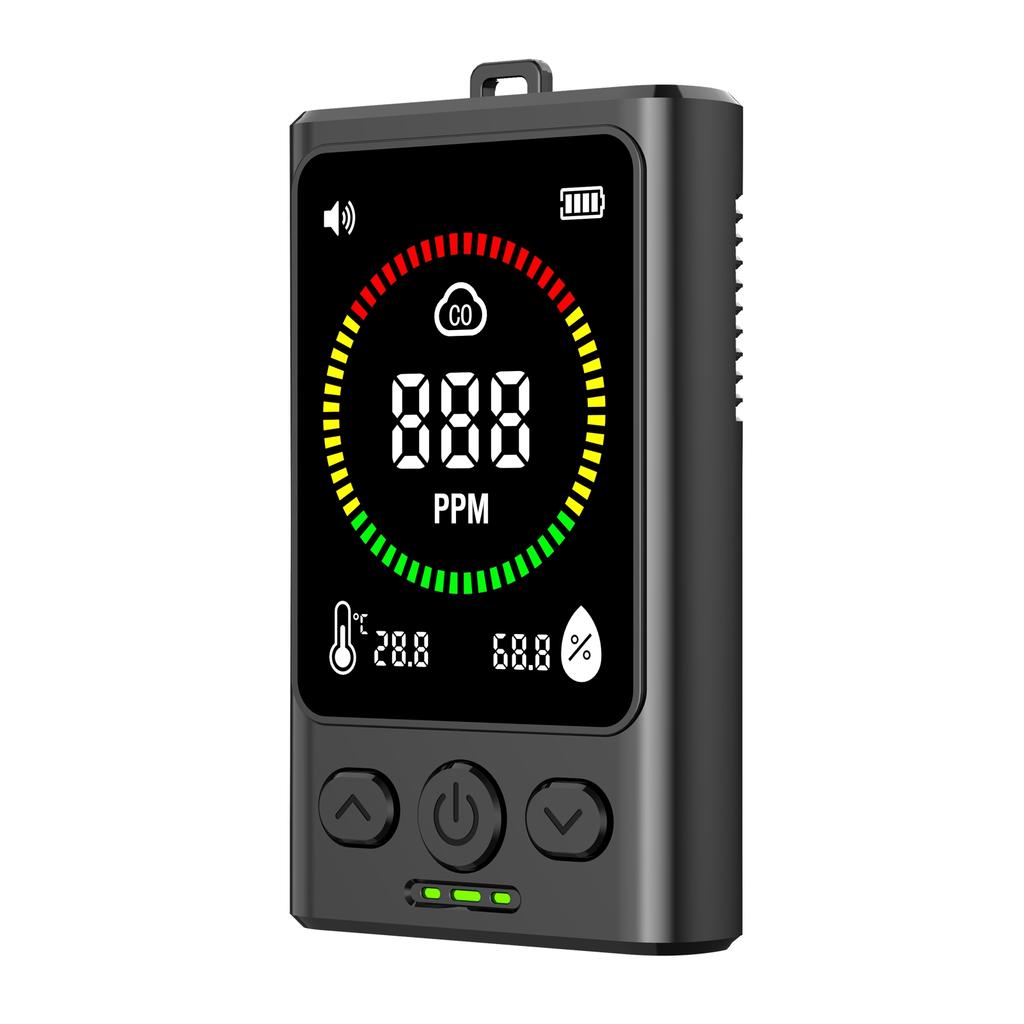 Portable CO Detector Rechargeable Digital Display CO Alarm for Homes Garages and Offices
