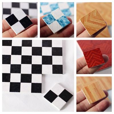 9 peças/conjunto de brincadeira de faz de conta 1:01/06:12 Móveis para Casa de Bonecas Acessórios para Casa de Bonecas Azulejo Cerâmico Quadrado DIY Miniatura Brinquedos Educativos