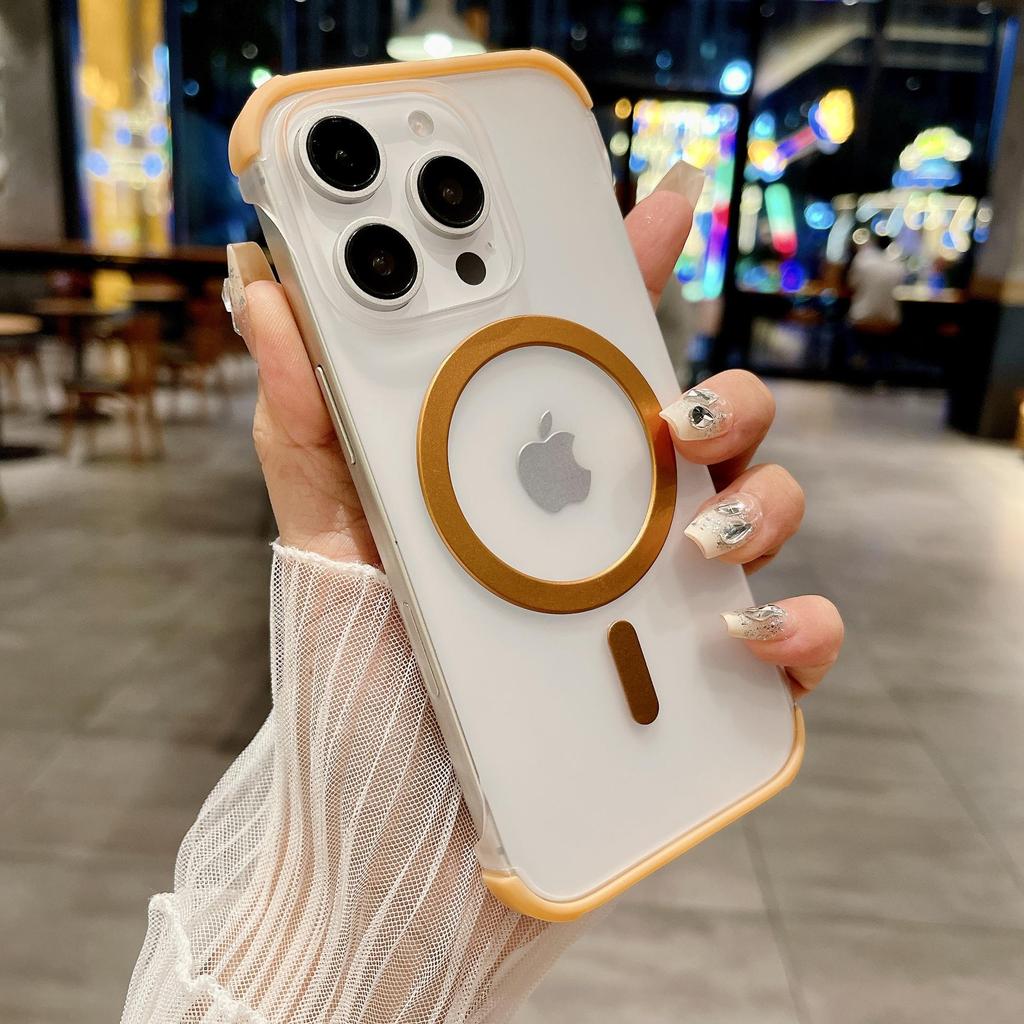 Apple 17 ProMax Magnetic Frameless Case: Frosted, Ultra-Thin, Drop-Proof Protective Cover for iPhone 16/15