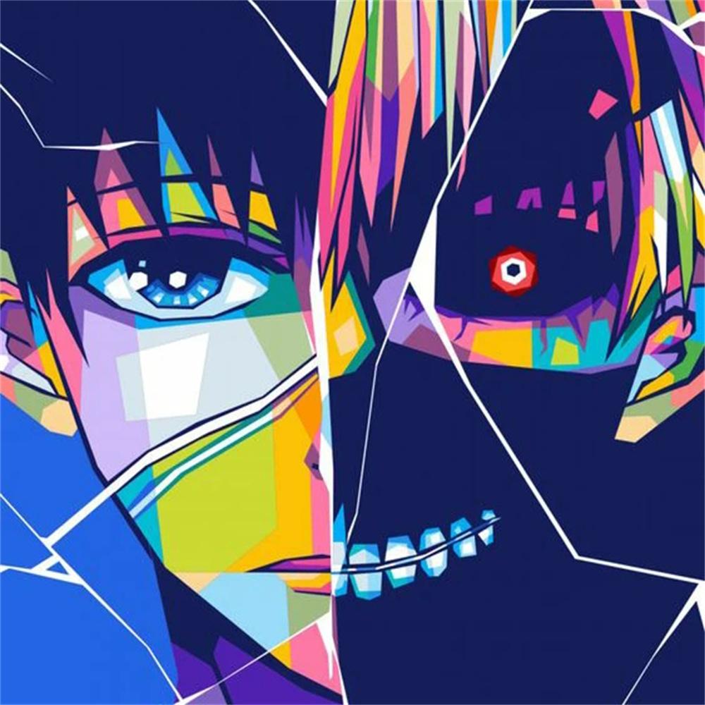 Resin 5D Diamond Painting Cartoon Anime Demon Slayer Embroidery Cross Stitch Kits Art Mosaic Drill Home Decor Gift