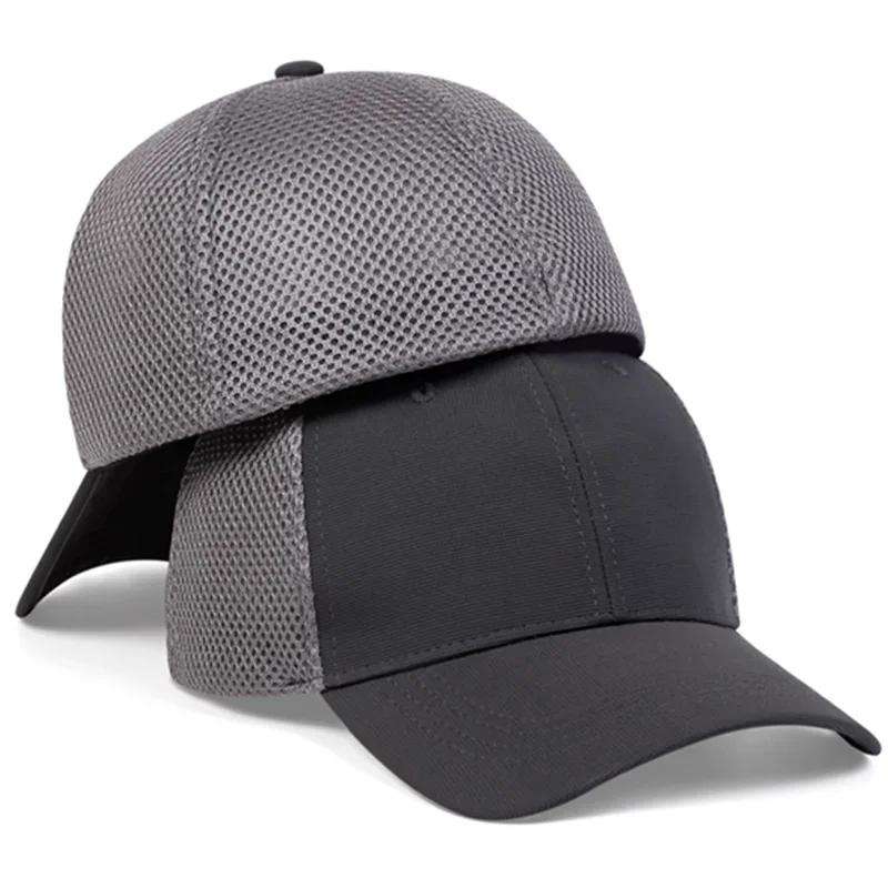 Unisex Solid Color Breathable Baseball Net Caps Outdoor Adjustable Spring and Summer Casual Sunscreen Hat