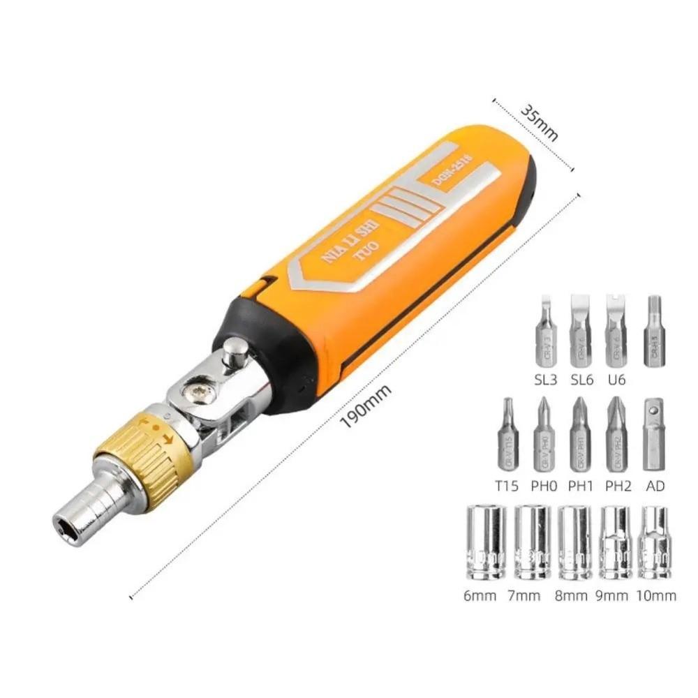 14 in 1 Ratchet Screwdriver Set Multi-function Portable Universal Dual-purpose Screwdriver Hand Repair Tool