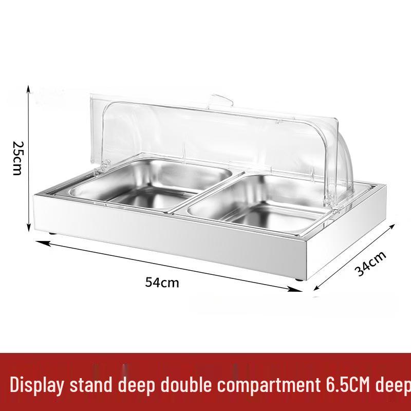 Xihe European Stainless Steel Double-Grid Deep Plate for Display Stand