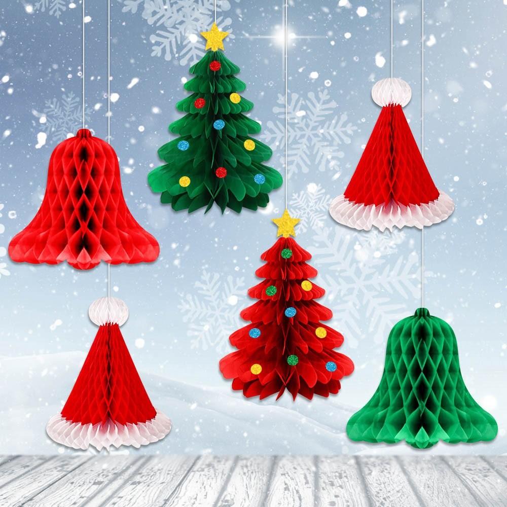 Holiday Season Honeycomb Ball Decorations For Christmas Party And Winter Festivities