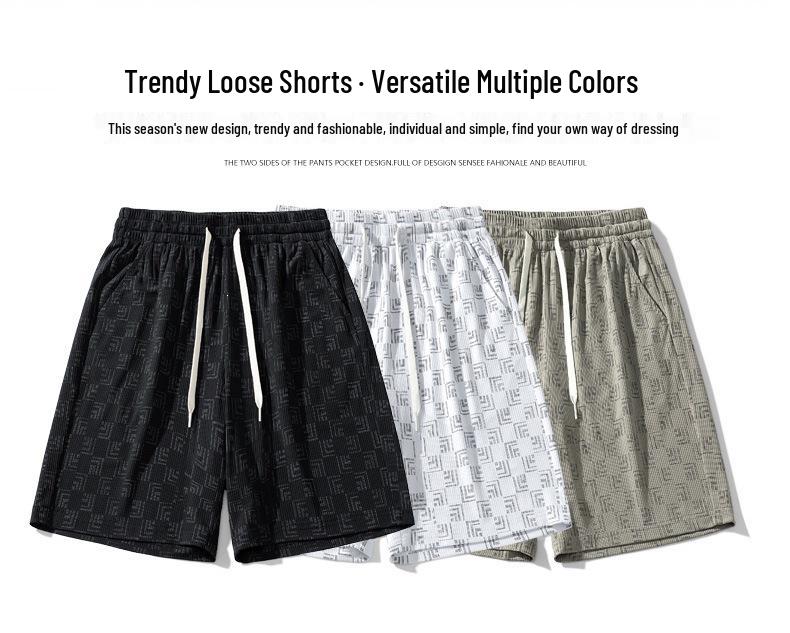 Xintang Men's Plus Size Casual Printed Bermuda Shorts