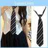 Childrens Adults Tie With Striped Linen Material For Casual School Wear