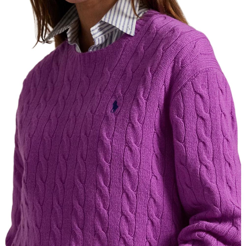 Polo Ralph Lauren Dropped Shoulder Round Neck Ribbed Cuff Sweater Women Sweater 211972115-003