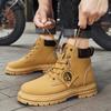 Fashion Motorcycle Boot Autumn WinterHigh Quality High Top Men Boots PlatformNon-slip CasualBooties Outdoor Mountaineering Boots
