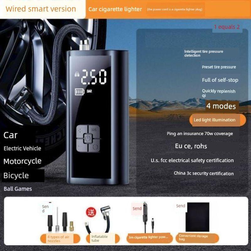 Car-Mounted Air Pump, Wireless Portable Car Air Pump, Electric Car Tire High-Pressure Inflator