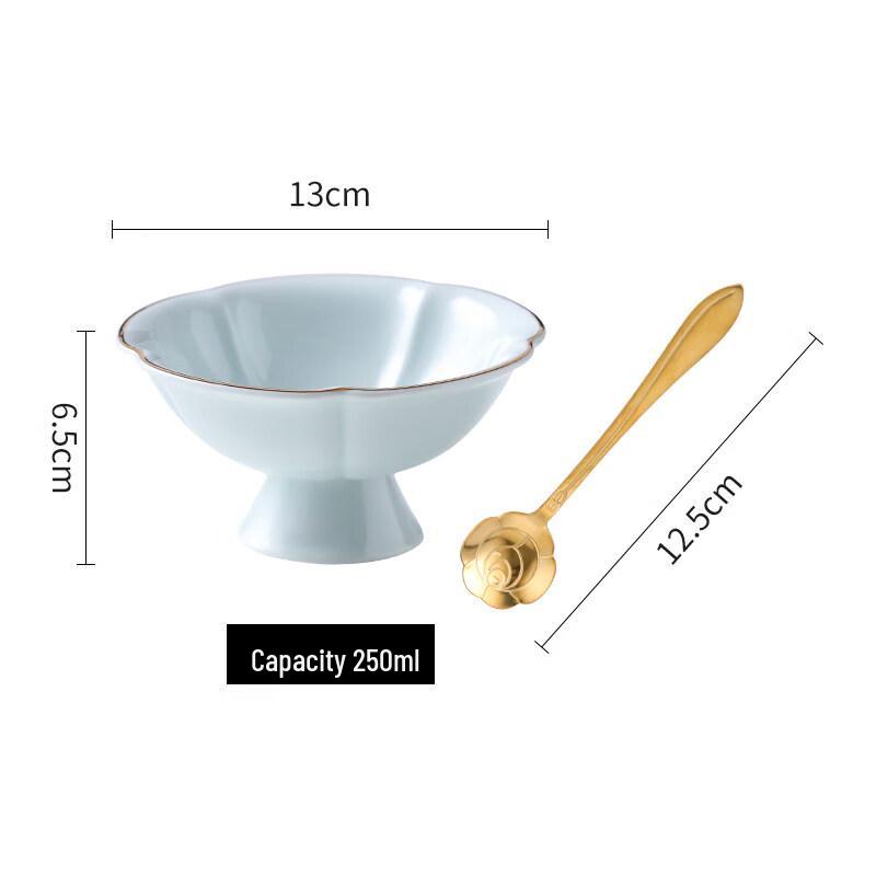 Elegant Ceramic Pedestal Dessert Cup