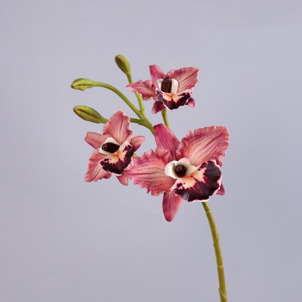Realistická lodyha Cattleya Orchidej Realistický dotek Cymbidium Kytice Umělé květy Orchidejí Svatba