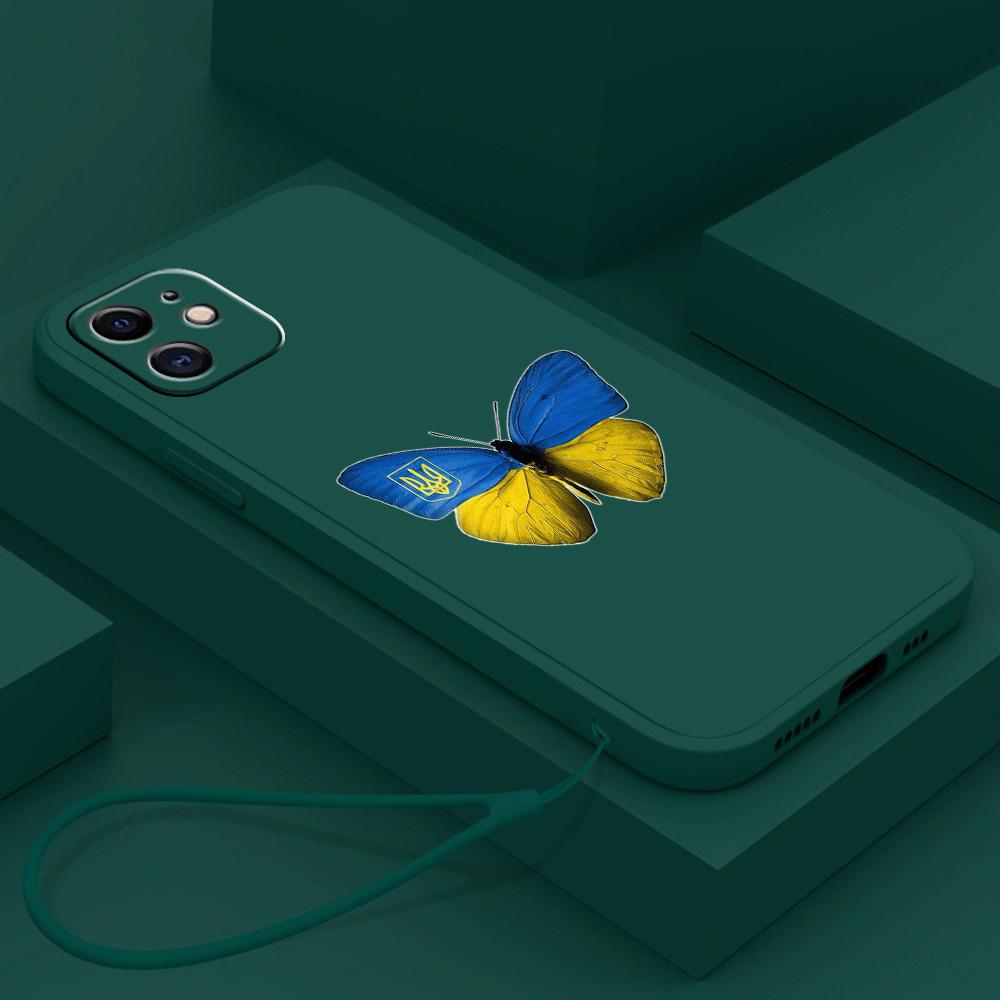 N74 Бабочки и любовь со шнурком Силиконовые чехлы для телефонов с прямым краем для iPhone — фото 4